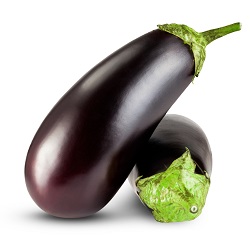 L'aubergine : un des fruits et légumes de saison en juin.