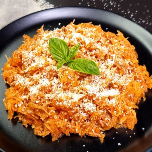 Courge spaghetti bolognaise Diététique et Délices : une recette facile et rapide à intégrer dans un programme de rééquilibrage alimentaire.